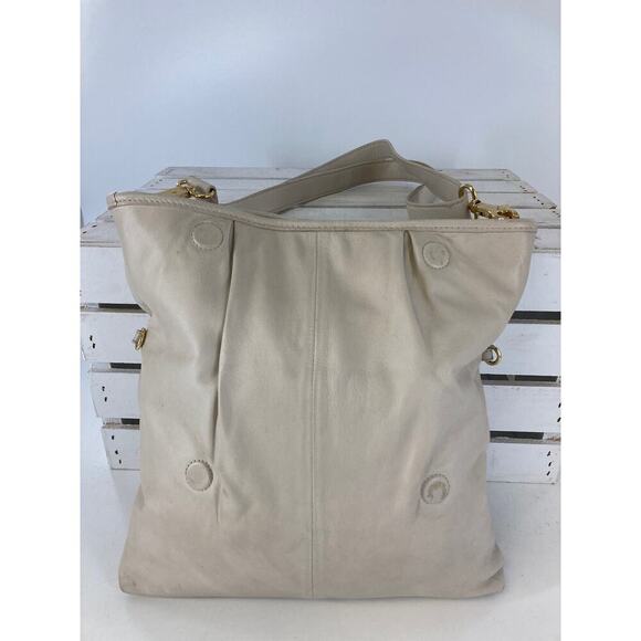 TORY BURCH MEDIUM IVORY LEATHER VERONA FOLDOVER CROSSBODY BAG - Picture 4 of 16